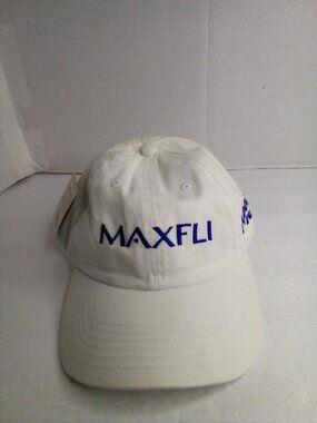 Maxfli Cap Hat Golf Strap Back Adjustable Noodle Ice Cotton White Blue